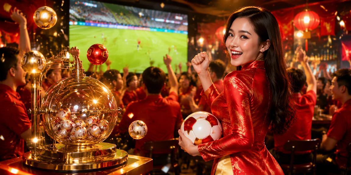 Người phụ nữ Hà Nội mặc áo dài truyền thống tham gia xổ số trực tuyến trong khung cảnh thành phố