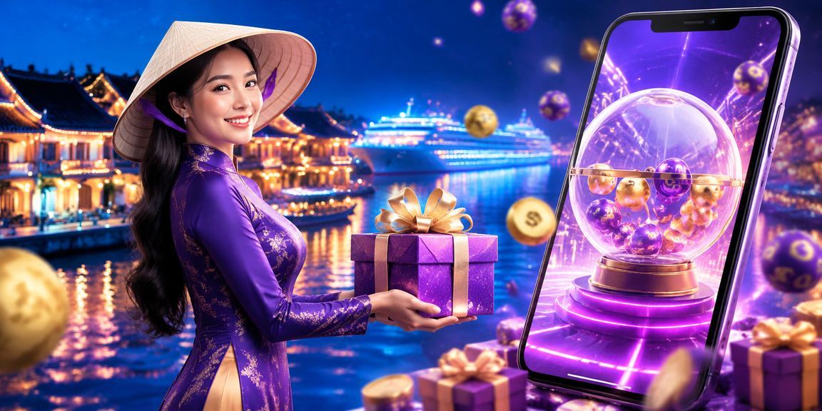 Không khí xổ số rực rỡ về đêm tại Huế với ánh đèn neon sôi động